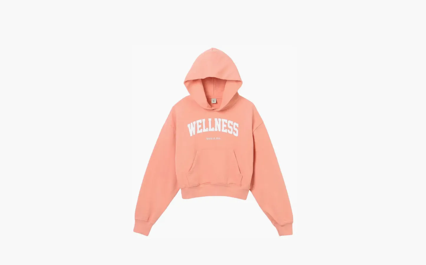 Sporty & Rich Wellness Ivy Cropped Hoodie «Salmon/White»