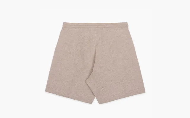Одежда Sporty & Rich Vendome logo-embroidered Cashmere Shorts «Beige» bezhevye