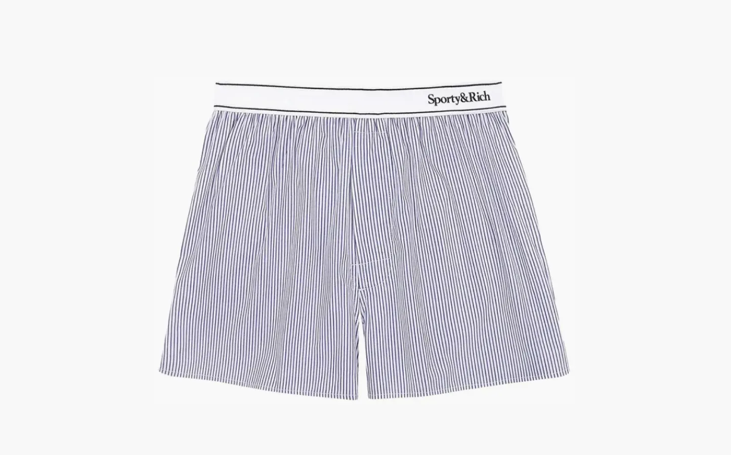 Sporty & Rich Serif Logo Boxer Shorts «White/Navy»