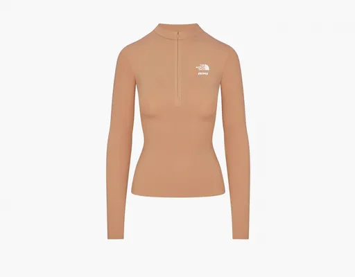 Одежда The North Face x Skims Refina Long Sleeve Top «Ochre» bezhevye