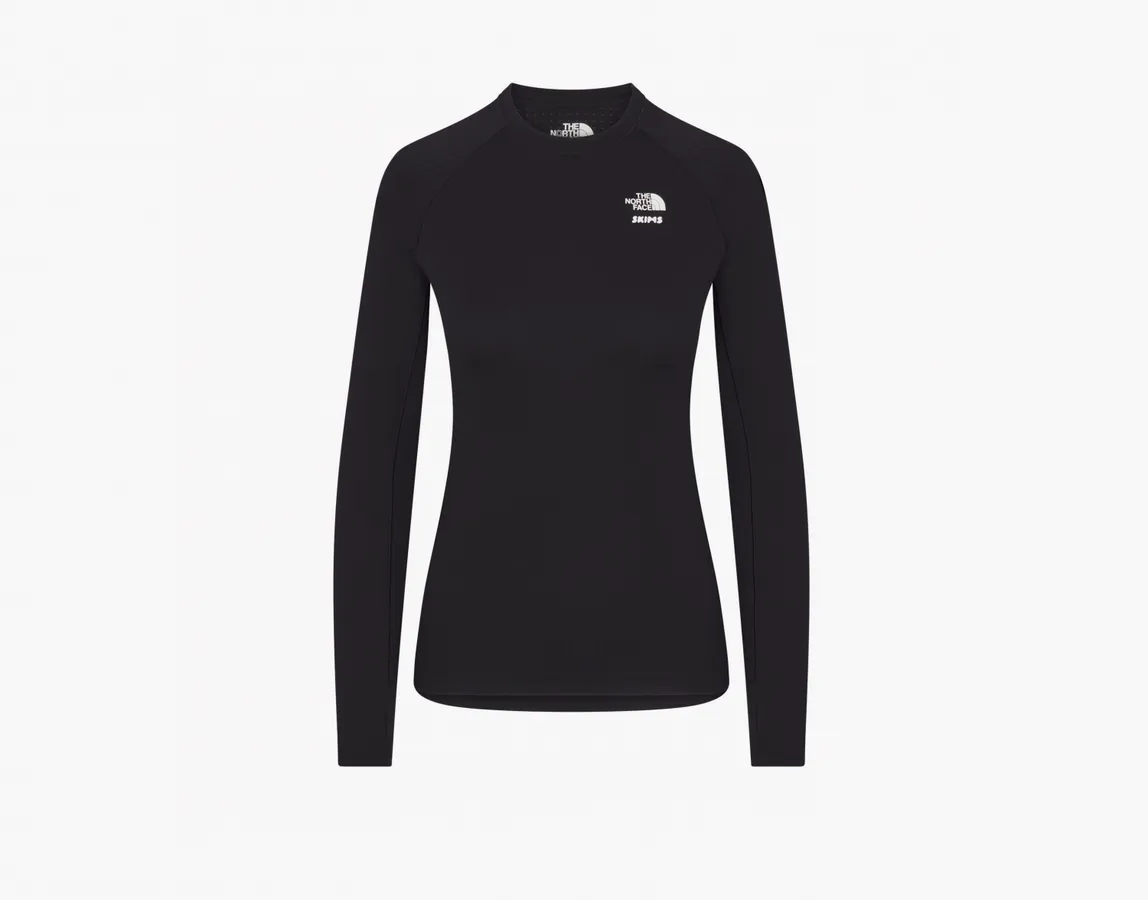 Skims x The North Face Dotknit Long Sleeve Top «Onyx»