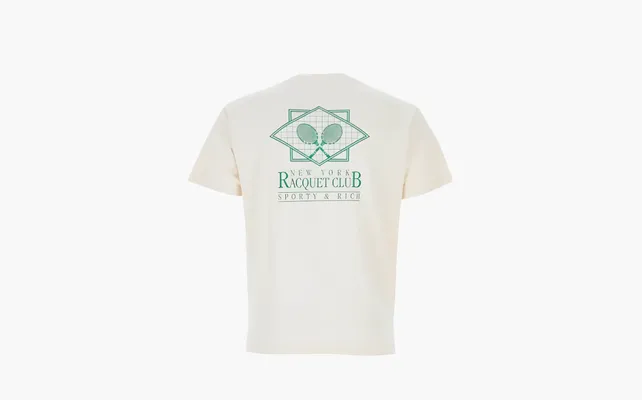 Одежда Sporty & Rich Public Racquet Club Short-Sleeve T-Shirt «Cream» kremovye