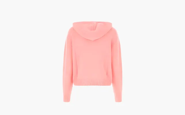 Одежда Sporty & Rich logo-embroidered Cashmere Hoodie «Pink» rozovye