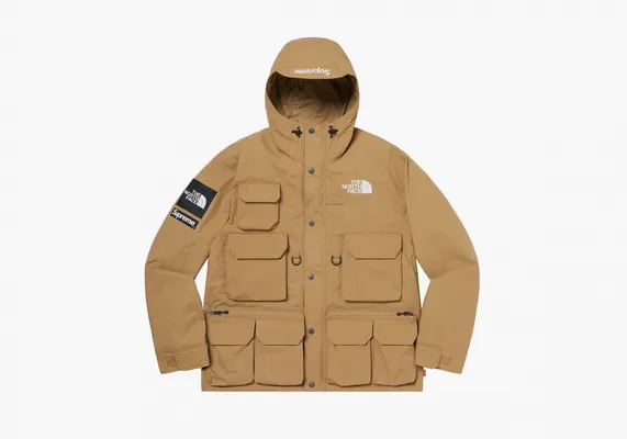  Supreme x The North Face Cargo Jacket «Gold» bezhevye