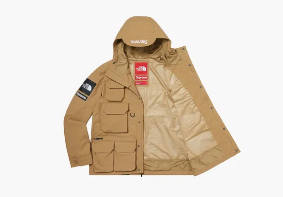  Supreme x The North Face Cargo Jacket «Gold» bezhevye