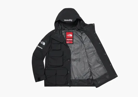  Supreme x The North Face Cargo Jacket «Black» chyernye