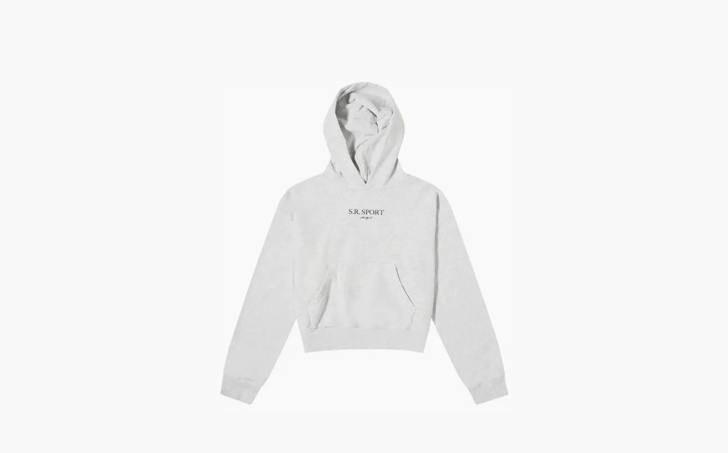 Sporty & Rich Sport Cropped Hoodie «Heather Grey»