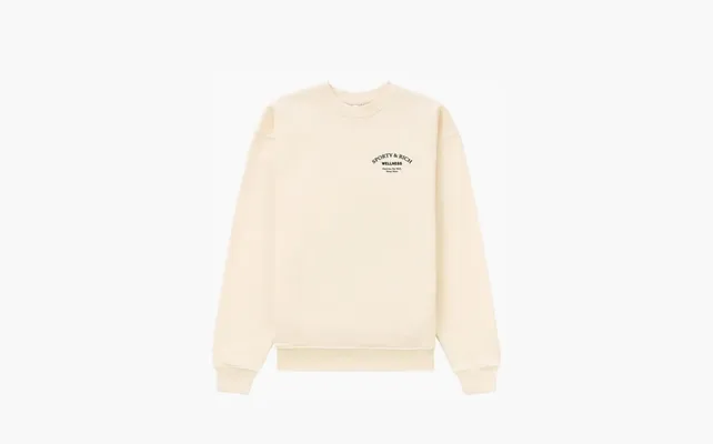 Одежда Sporty & Rich Wellness Studio Crewneck «Cream/Black» kremovye