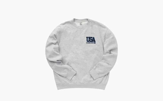 Одежда Sporty & Rich Team USA Crewneck «Grey/Navy» serye