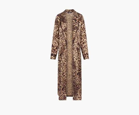 Одежда Skims x Dolce&Gabbana Silk Long Robe «Leopard» raznotsvetnye
