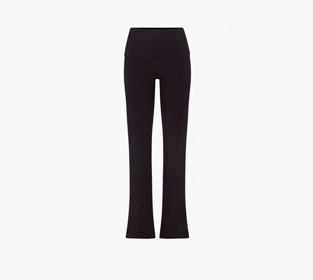 Skims Cotton Jersey Foldover Pant «Soot»