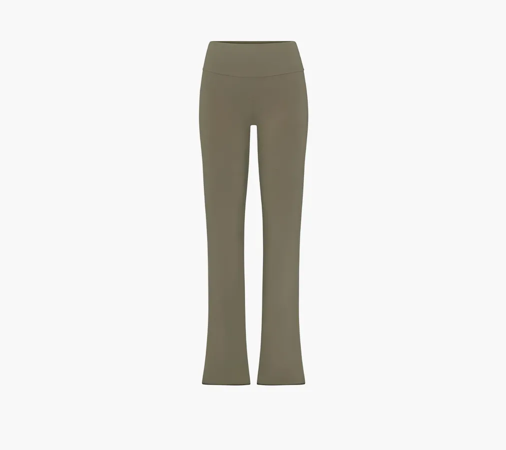 Skims Cotton Jersey Foldover Pant «Army»