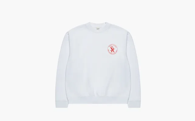 Одежда Sporty & Rich Logo Motif Print Sweatshirt «White» belye