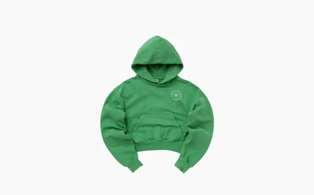 Одежда Sporty & Rich Cropped Hoodie «Verde/White» zelyenye