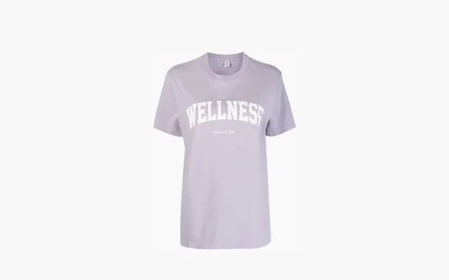 Одежда Sporty & Rich Wellness logo-print T-shirt «Purple» fioletovye
