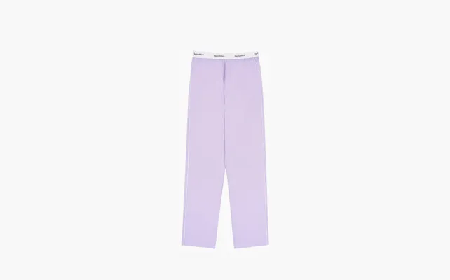 Одежда Sporty & Rich Serif Logo Pyjama Pants «Lilac/White» fioletovye