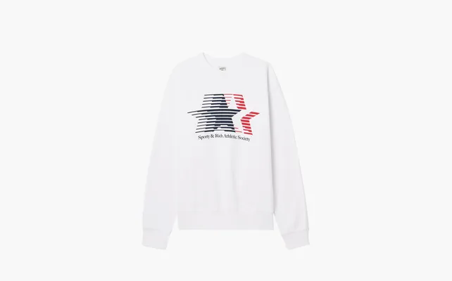 Одежда Sporty & Rich Athletic Society Unisex Sweatshirt «White» belye