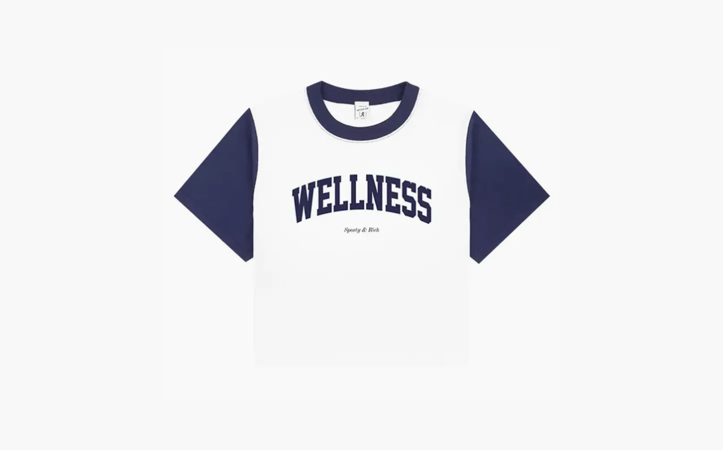 Sporty & Rich Wellness Ivy Color Block Cropped Tee «White»