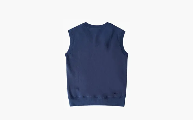  Sporty & Rich Serif Logo Knit Vest «Navy/White» sinie