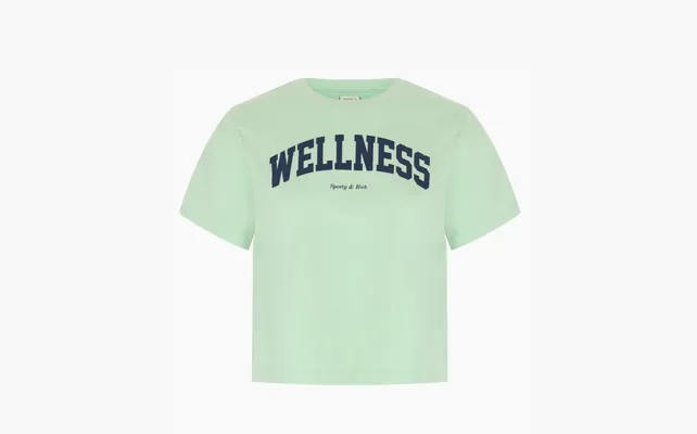 Одежда Sporty & Rich Wellness Ivy Cotton T-shirt «Green» zelyenye