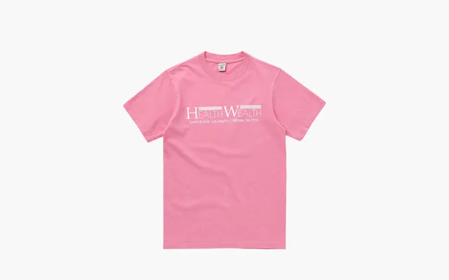 Одежда Sporty & Rich HEALTH WEALTH 94 T SHIRT «Pink» rozovye
