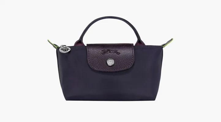  Longchamp Le Pliage Green Pouch «Bilberry - Canvas» fioletovye