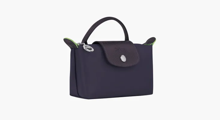 Longchamp Le Pliage Green Pouch «Bilberry - Canvas» fioletovye