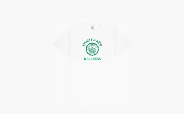 Одежда Sporty & Rich Emblem-print Cotton T-shirt «White» belye