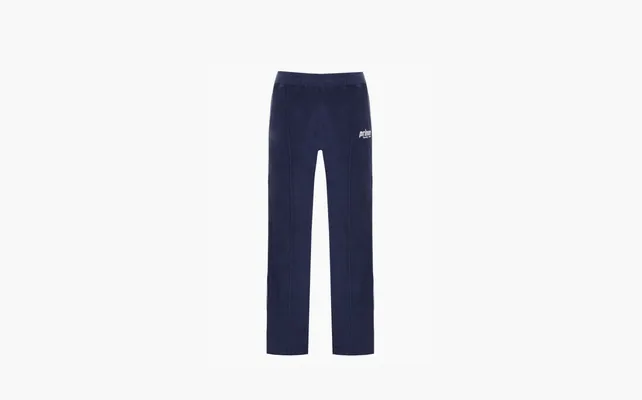 Одежда Sporty & Rich Logo-embroidered Terry-cloth Trousers WMNS «Marine Blue» sinie