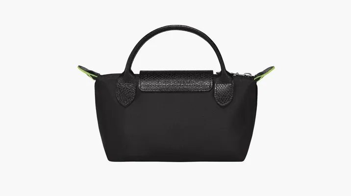  Longchamp Le Pliage Green Handle Pouch «Black» chyernye