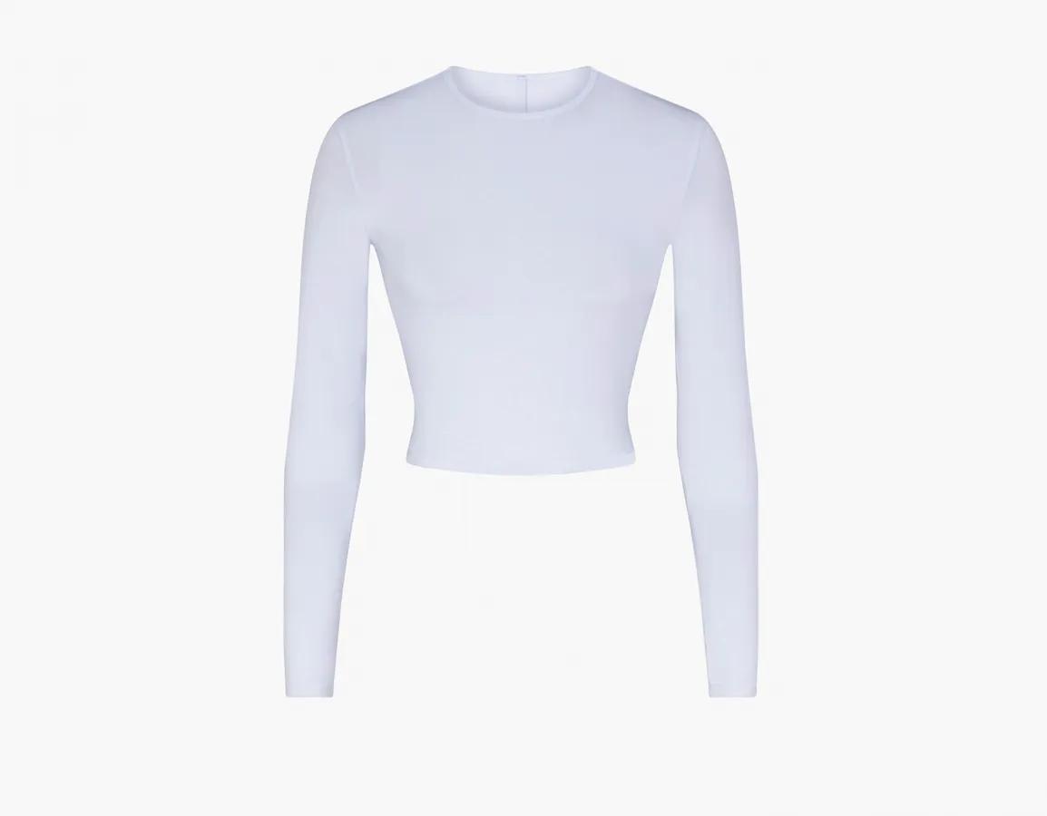 Skims New Vintage Cropped Long Sleeve T-Shirt «Periwinkle»