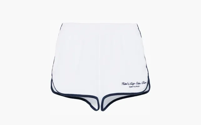 Одежда Sporty & Rich Logo-embroidered Shorts «White» belye