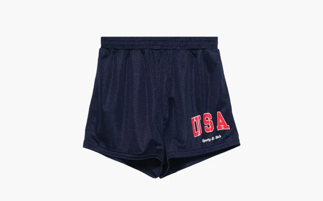 Одежда Sporty & Rich USA Mesh Disco Short WMNS «Dark Blue» sinie