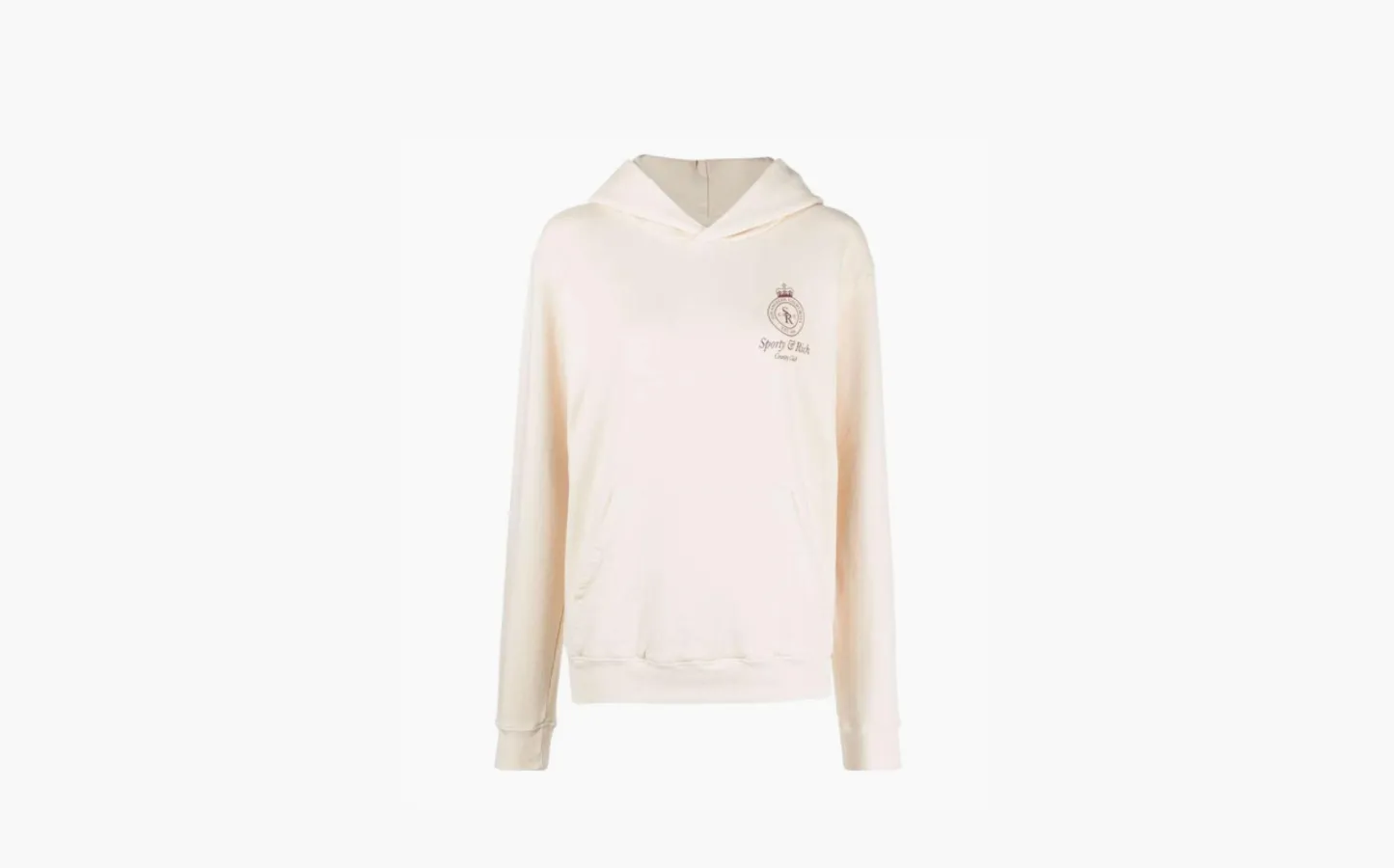 Sporty & Rich Logo cotton hoodie «Beige»