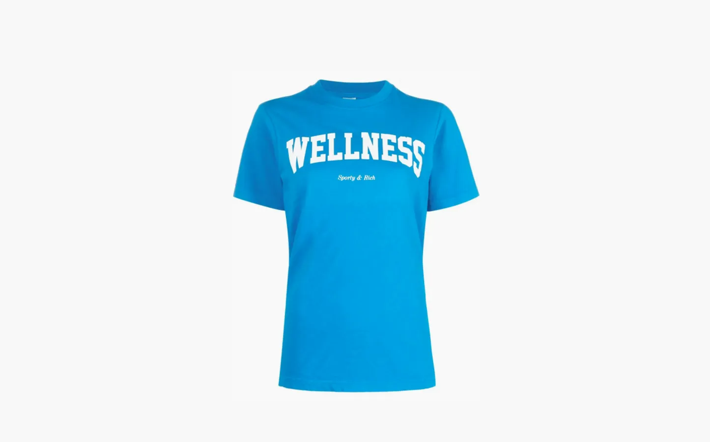 Sporty & Rich logo-print cotton T-shirt WMNS «Blue»