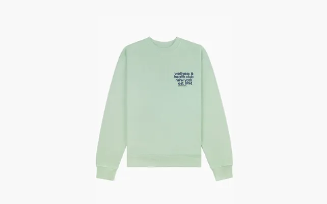 Одежда Sporty & Rich USA Health Club crew-neck Sweatshirt «Green» zelyenye