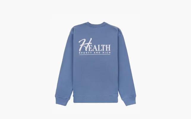 Одежда Sporty & Rich Health logo-print Sweatshirt «Blue» sinie