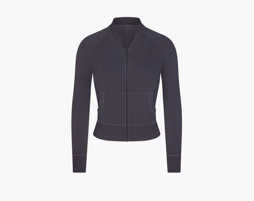  Skims Modal French Terry Shrunken Zip Up «Ash» serye