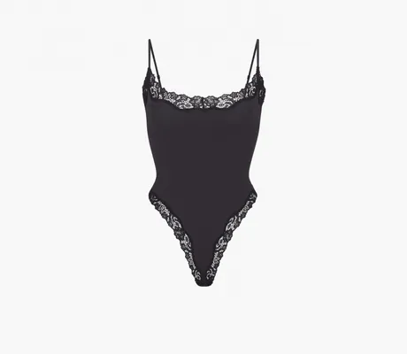  Skims Fits Everybody Lace Cami Bodysuit «Onyx» chyernye