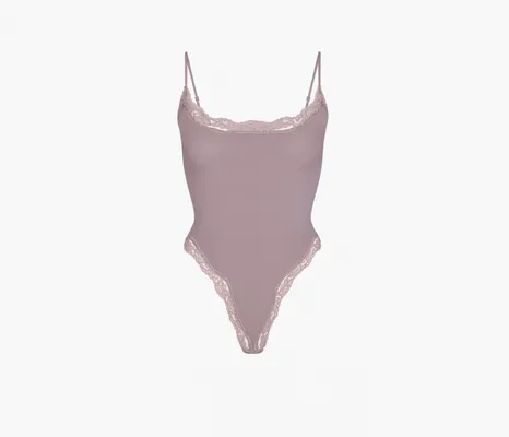 Skims Fits Everybody Lace Cami Bodysuit «Zinc» rozovye