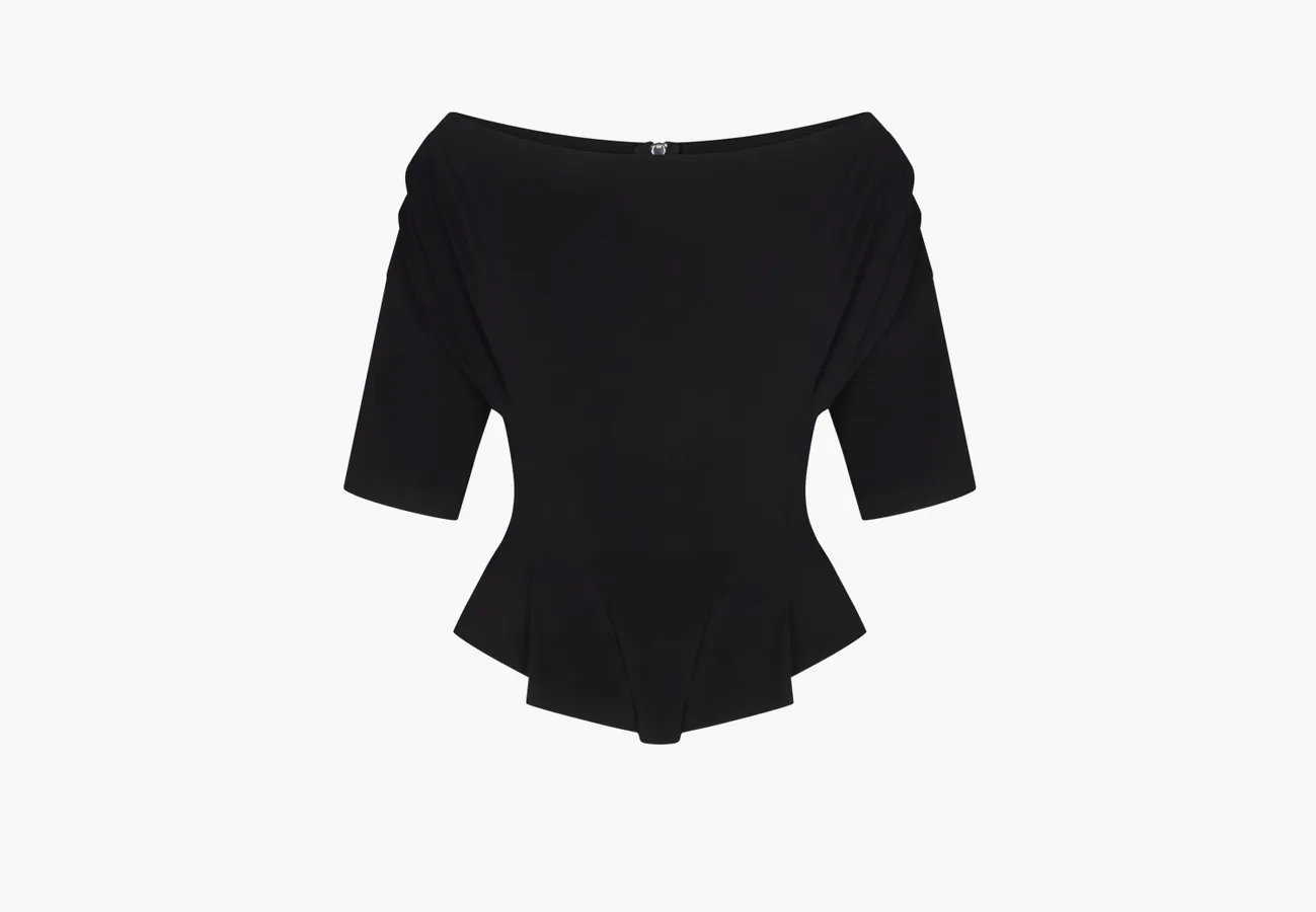 Khy Off the Shoulder Cinching Tee «Black»