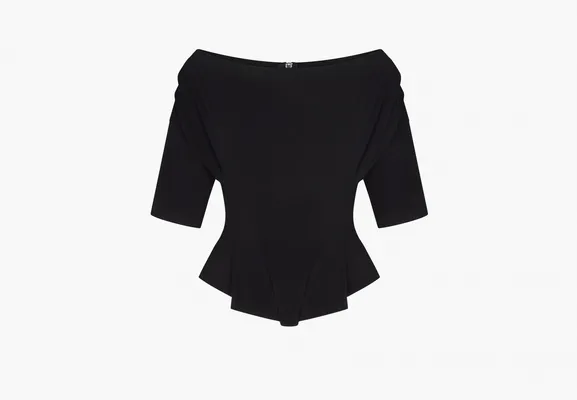 Одежда Khy Off the Shoulder Cinching Tee «Black» черный