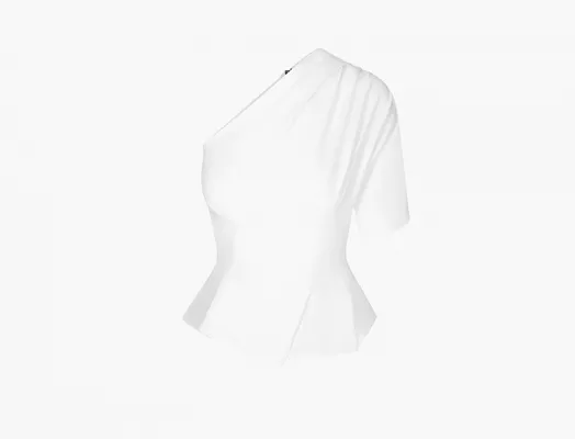 Одежда Khy One Shoulder Cinching Tee «White» белый