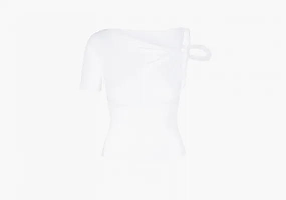 Одежда Khy Sleek Stretch Twisted Top «White» белый
