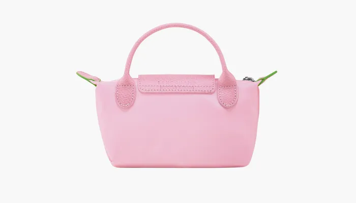  Longchamp Le Pliage Green Pouch With Handle «Pink» rozovye