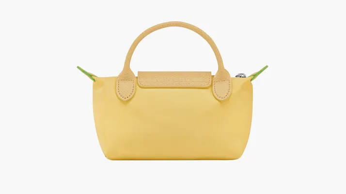  Longchamp Le Pliage Green Handle Pouch «Wheat» zhyeltye