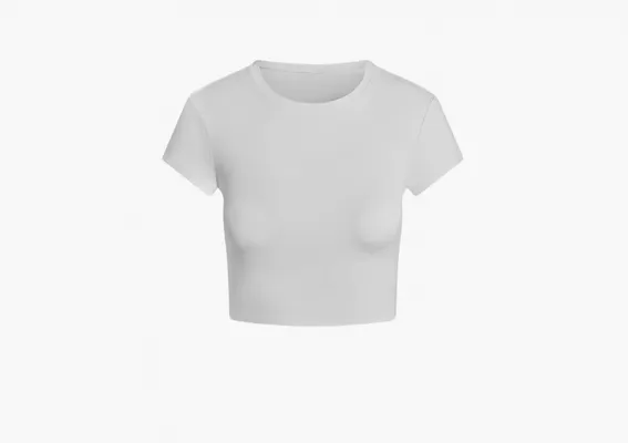 Одежда Alo Yoga Soft Crop Finesse Short Sleeve «White» белый