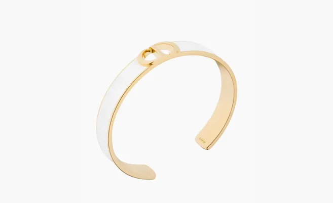  Dior Metal Bangles Gold WMNS «White» belye
