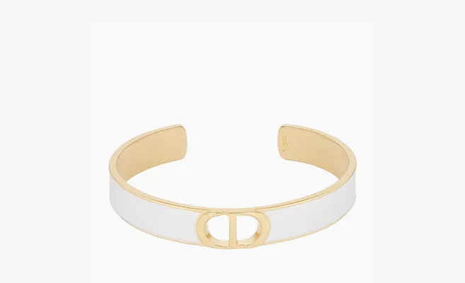  Dior Metal Bangles Gold WMNS «White» belye