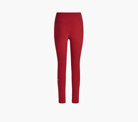 Одежда Alo Yoga Alosoft High-Waist 7/8 Highlight Legging «Bold Red» красный